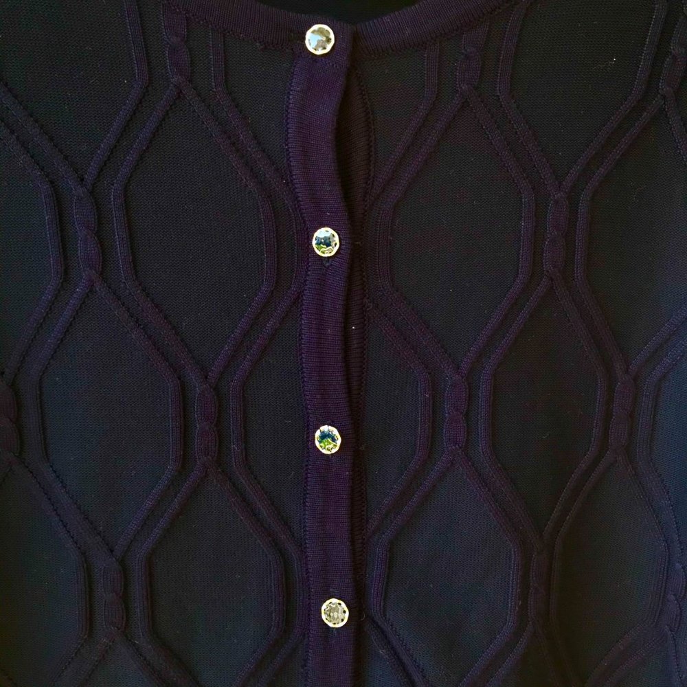 MELROSE CHIC New York Button Down Pattern Sweater - Picture 3 of 4